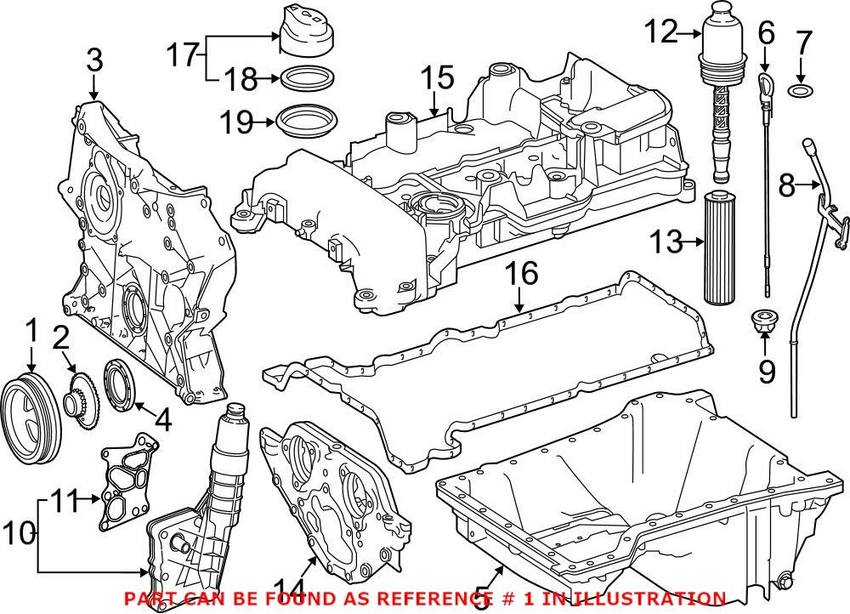 Mercedes Engine Crankshaft Pulley 2710300203